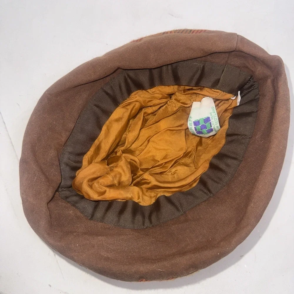Vintage Moncrieff Specialist Silks Slouch Hat Brown Plaid Tweed Ireland